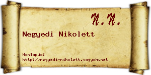 Negyedi Nikolett névjegykártya